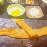 サーモンハラス定食（炭火焼定食・居酒屋 炭田屋）