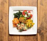 【dish】季節野菜の前菜盛り合わせ6種 Today’s vegetable plate (6 kinds)（ヘルシー野菜とヴィーガンDELIのお弁当【aux DELI】）