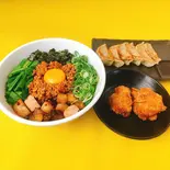 台湾カレーまぜそば・餃子・からあげ2個セット（ラーメンKING）