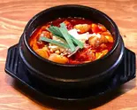 ホルモンスン豆腐チゲ(ご飯,おかず3品付き)（新大久保韓国横丁 第一食堂）