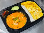 トムヤムクン濃いスープ(海老)+ご飯+タイ風卵焼き ต้มยำกุ้งน้ำข้น+ข้าวสวย+ไข่เจียว(PINTO)