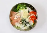 * 半熟卵のシーザーサラダ（出汁一番！かつ丼工房 麒麟 大通店）