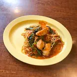 チキンとほうれん草のトマトクリームパスタ（cafe Escape）