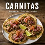 今流行りのメキシカンタコス カルニタス4つセット carnitas 4tacos（mexican grill ＆ bar wangsdining）