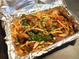 ホルモンのピリ辛炒め(地鶏食堂じん.日赤通り)