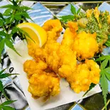 ハモの天ぷ(四季旬彩 料理人が魅せる神田和食店 桃源郷)