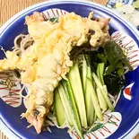 イチ押し！ 冷し いかうどん（手打ちそば 志喜千庵）