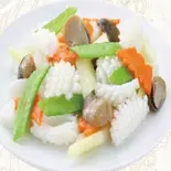 セロリとイカの炒め物 西芹鱿鱼（台湾料理 金彩）