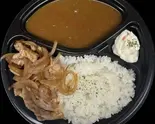 岩中豚しょうが焼&カレーの相掛け弁当(キングアンドジェシー)