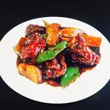 鶏と夏野菜の黒酢（中華料理上海亭蕨店）