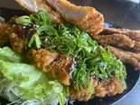 3カツボリューム丼（お弁当とまぜそば ラーメン居酒屋統領）