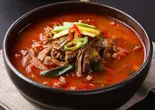 ユッケジャン定食（スマイル食堂）
