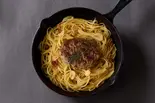 肉汁ハンバーグのペペロンチーノ Hamburg Peperoncino（【ニンニク＆絶品パスタ】漢のペペロンチーノ 天王寺店）