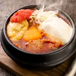 もち明太子チーズ純豆腐 Mochi + Spicy Fish Roe + Cheese Sundubu(dragon純豆腐(スンドゥブ) 大門店)