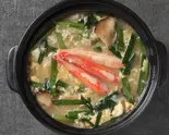 ずわいがにニラ雑炊 Crab Leek Rice Porridge（【出汁の旨みとたっぷり具材】雑炊の気分 池袋東口店）