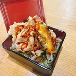 豚天重(豚3・かぼちゃ1・アスパラ1・さつまいも1)(甘辛ダレ)（大分 とり天 豚天 天洋軒）