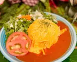 オムライス トマトソース (Omelette Rice with Tomato Sauce)（魔法のパンケーキ ブランチ横浜南部市場店）