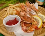 ガーリックシュリンプバスケット5尾 (Garlic Shrimp Basket 5 kinds)（魔法のパンケーキ ブランチ横浜南部市場店）