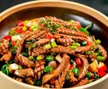 28.湖南風レバー炒め(湘味腰花)（湘逢中華料理）