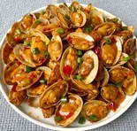41.あさりの辛味炒め(辣炒花甲)（湘逢中華料理）