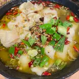 44.四川風白身魚のサンサイ煮込み(酸菜鱼)（湘逢中華料理）