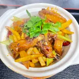 58.手羽先とジャガイモの干し鍋(干锅土豆鸡翅)（湘逢中華料理）