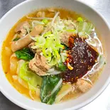74.四川風牛肉の刀削麺（湘逢中華料理）