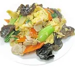 豚肉とキクラゲ玉子炒め（山崎ハイボール酒場）