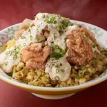 唐揚げタルタル高菜炒飯(450g) Tartar Fried Chicken ＆ Mustard Greens Fried Rice（たらふく町中華）