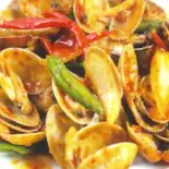 アサリの辛味炒め(けいぐん飯店)