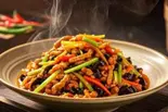 魚の味を出した豚肉の唐辛子炒め 鱼香肉丝（成都一味）