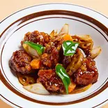 豚ロースの黒酢酢豚（萬来仙閣）