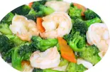 海鮮とブロッコリーの炒め(西蓝花炒虾仁)（中華料理 玉仙楼 大塚店）