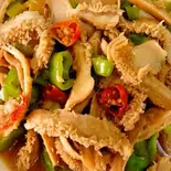 牛ハチノスのピリ辛炒め(中華料理錦楽軒)