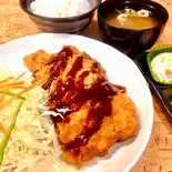 チキンカツ定食【カツソース】(出前屋 博多飯)