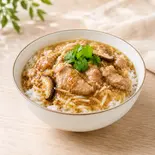 しいたけ肉羹スープかけ飯（池上木片弁当）