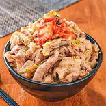 キムチにんにく醤油豚丼 肉大盛 (お肉400g)（激盛り豚丼 メガトン 江古田店）