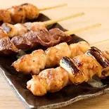 厳選串盛り合わせ5本(しお) Assorted 5 skewers (salt)（炭火串焼厨房くふ楽 西船橋店）