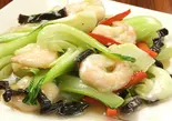 エビと青菜の炒め（三国の宴）