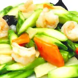 海老とアスパラの炒め/Shrimp and asparagus(中華料理 龍門)