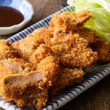 自家製鶏レバカツ(本まぐろ中とろ切り落としと次の肉料理 マキバスタイル 芝浦店)