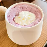むらさき芋のラテ(cafe ふぅ)
