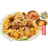 ビリヤニ チキンカレー＆玉子カレー＆サラダ＆コーラセット（KABAB Tokyo）