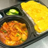 パットプリックパオタレー+ご飯+タイ風卵焼きผัดพริกเผาทะเล+ข้าวสวย+ไข่เจียว(PINTO)