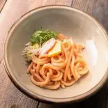 明太バターうどん(汁なし)spicy cod roe＆butter udon(no soup)（うどん幸波）