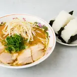 中華そば+おむすび2個(中華そば 陽気 広島駅前店)