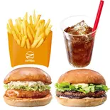 【デリバリー限定!ツーバーガー満足セット】てりやきビーフバーガーセット+えびバーガー(ゼッテリア ZETTERIA アリコベール上尾店)