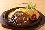 ハンバーグ＆牛タンメンチカツオム（肉オムライス専門店 肉とたまご新宿東口店）