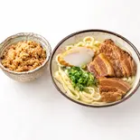 沖縄そば、ジューシーセット（沖縄料理わったー家）