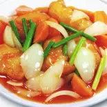 白身魚の甘酢かけWhite Fish with Sweet and Sour Sauce（辛苑 上野店）